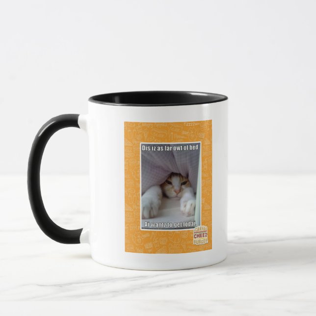 DIS iz als weit owt des Betts. Tasse (Links)