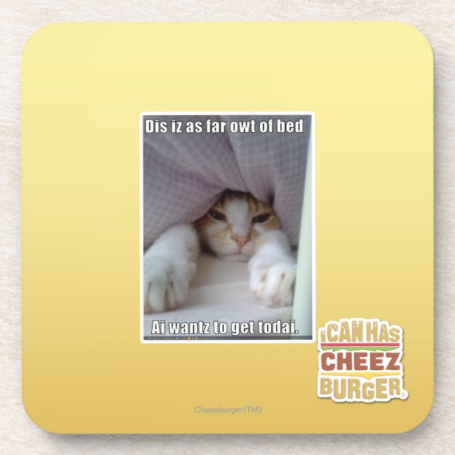 DIS iz als weit owt des Betts. Untersetzer (Vorderseite)