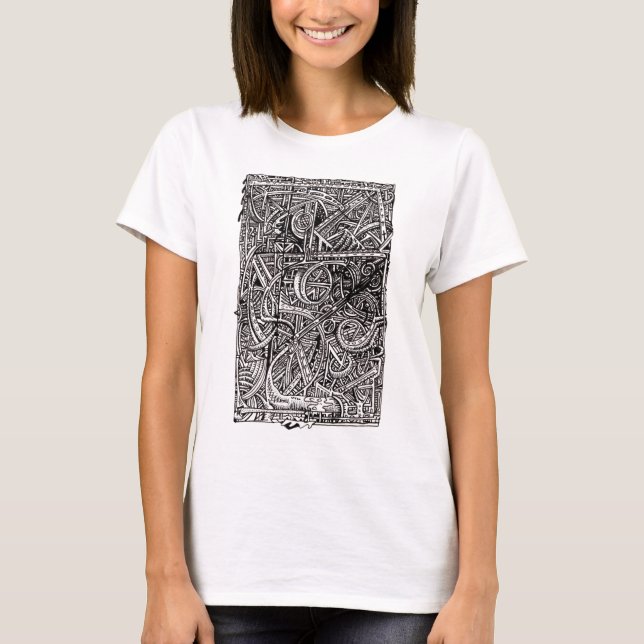 Dis-Kreuzung, Tinte zeichnend T-Shirt (Vorderseite)