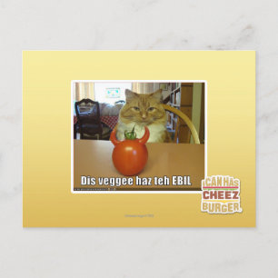 Dis veggee haz EBIL Postkarte