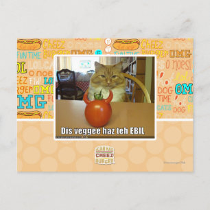 Dis veggee haz EBIL Postkarte