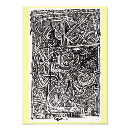 Dis-Verbindung, Tinte zeichnend Foto Print