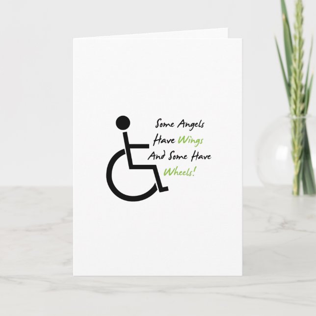 Disability Awareness Gift Wheelchair Love Support Karte (Vorderseite)