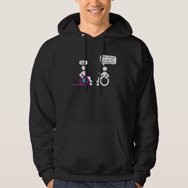 Disabled Paraplegic Wheerchair Amputation Humor Hoodie (Vorderseite)