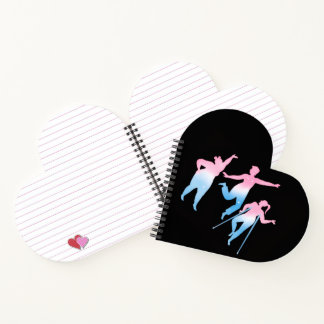disabled trans design on heart shaped notizbuch