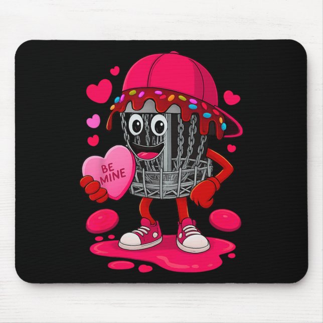 Disc Golf Ausrüstung Playera Valentine Hearts Kost Mousepad (Vorne)
