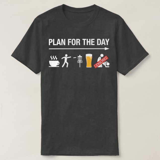 Disc Golf Basket Frisbee Golfing Frolf Coffee Beer T-Shirt (Design vorne)