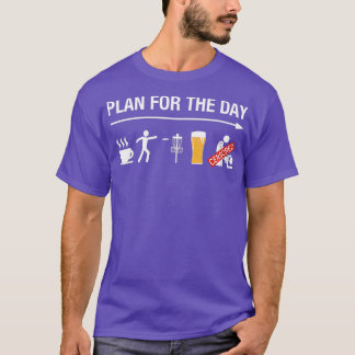 Disc Golf Basket Frisbee Golfing Frolf Kaffee T-Shirt