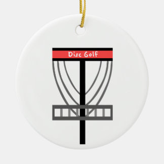 Disc Golf Basket Keramik Ornament