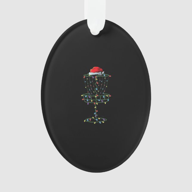 Disc Golf Basket Santa Disk Golf Frisbee Golfer Ornament (Vorderseite)