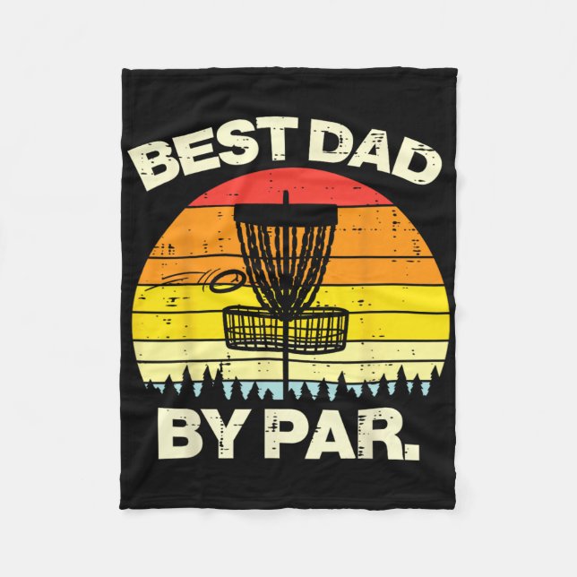 Disc Golf Bester Vater By Par Frisbee Frolf Vatert Fleecedecke (Vorderseite)