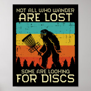 Disc Golf Bigfoot Sasquatch Frisbee Frolf Männer F Poster