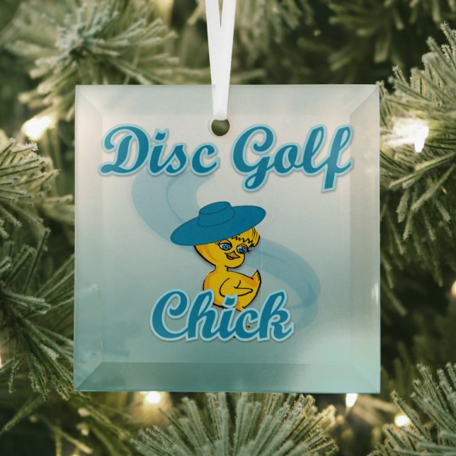 Disc Golf Chick #3 Ornament Aus Glas (Insitu)