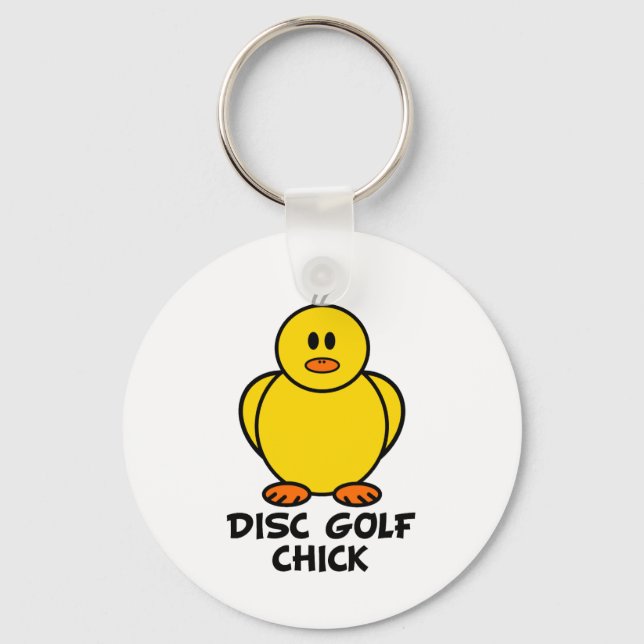 Disc Golf Chick Schlüsselanhänger (Vorderseite)
