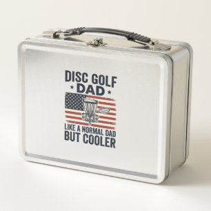 Disc Golf Dad Vintage Flag Lustiges Shirt Design_1 Metall Brotdose