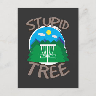 Disc Golf - Dummer Baum Postkarte