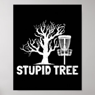Disc Golf Dummes Baum-Nomen-Wörterbuch Geschenke M Poster
