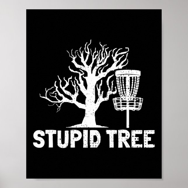 Disc Golf Dummes Baum-Nomen-Wörterbuch Geschenke M Poster (Vorne)