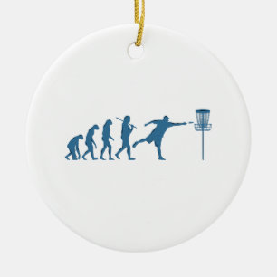 Disc Golf Evolution - Lustiges Geschenk für Disc G Keramik Ornament