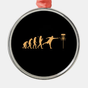Disc Golf Evolution Ornament Aus Metall