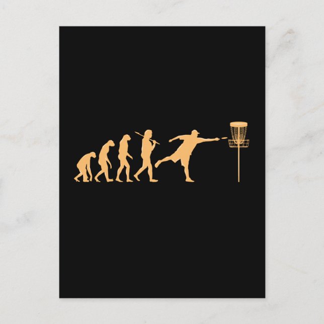 Disc Golf Evolution Postkarte (Vorderseite)