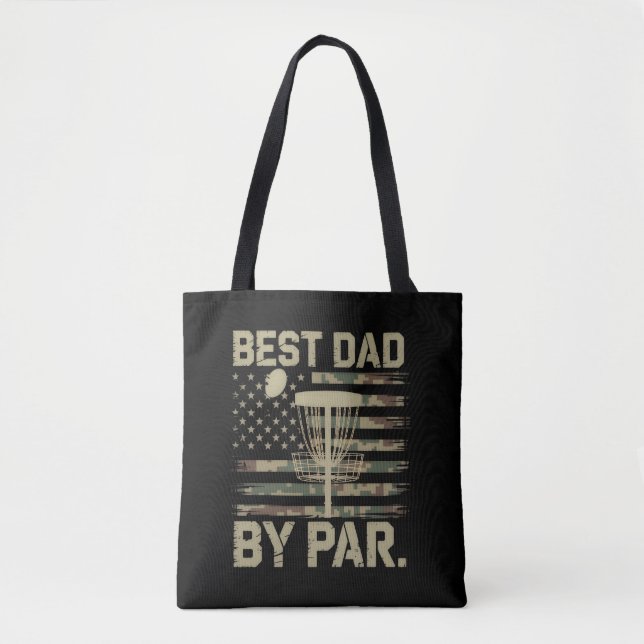 Disc Golf Frisbee Bester Vater Par Camo US-Flagge  Tasche (Vorderseite)