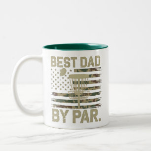 Disc Golf Frisbee Bester Vater Par Camo US-Flagge  Zweifarbige Tasse