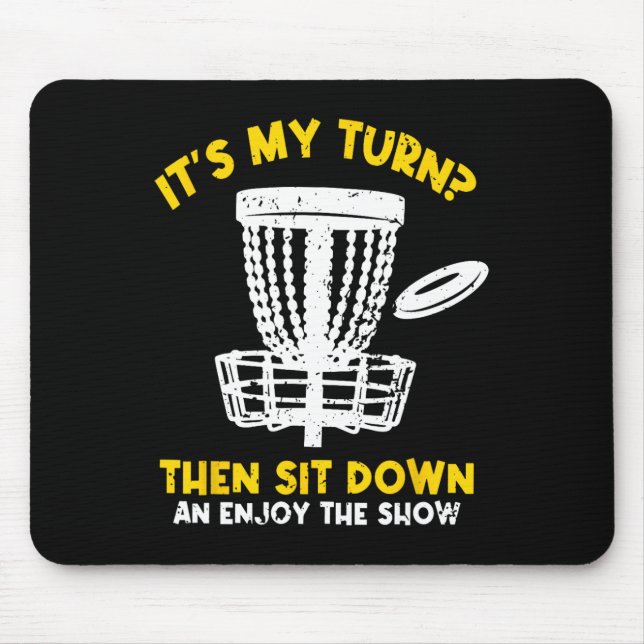Disc Golf Frisbee Golf Lustiger Disc Golf Spieler  Mousepad (Vorne)