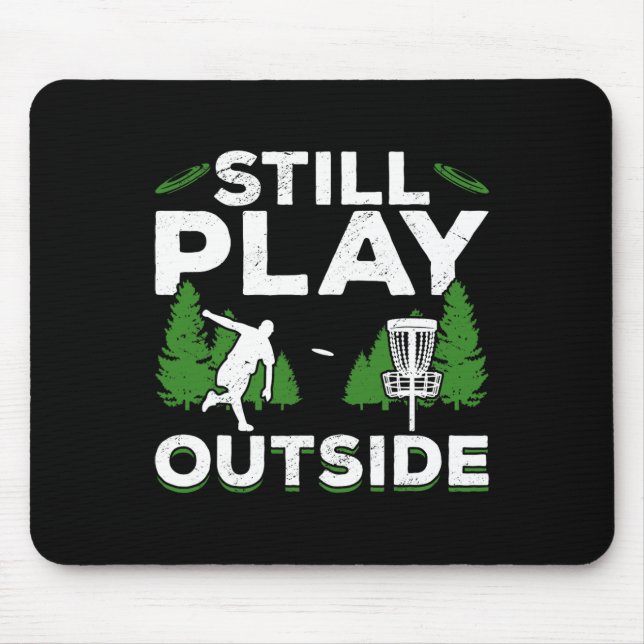 Disc Golf Frisbee Golf wird immer noch im Freien g Mousepad (Vorne)