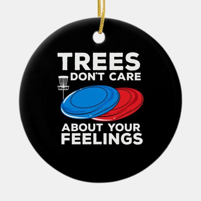 Disc Golf Frisbee Keramik Ornament (Vorne)