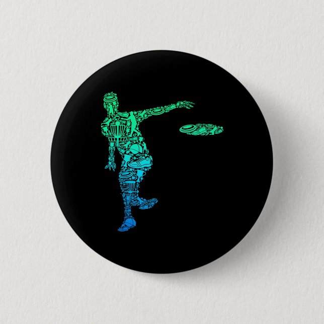 Disc Golf Frisbee Männer Kinder Jungen  Button (Vorderseite)