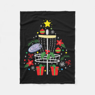 Disc Golf Frisbee Weihnachtsbaum Funny Gi Fleecedecke