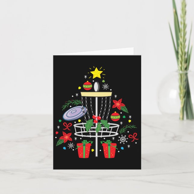 Disc Golf Frisbee Weihnachtsbaum Funny Gi Karte (Vorderseite)