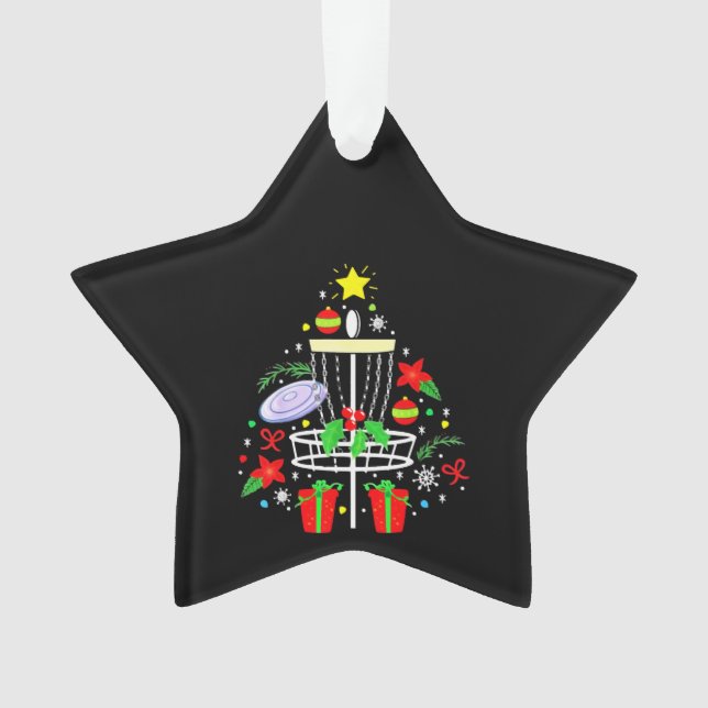 Disc Golf Frisbee Weihnachtsbaum Funny Ornament (Vorderseite)
