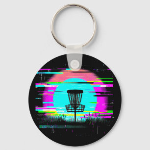 Disc Golf Glitch - Vintage Disc Golf Liebhaber  Schlüsselanhänger