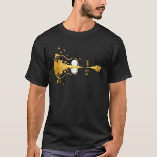 Disc Golf Golfer Golfen Gitarre Musik Naturliebhab T-Shirt