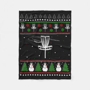 Disc Golf hässlicher Weihnachtspullover Pyjama-Ges Fleecedecke