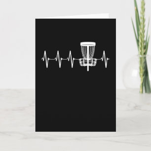 Disc Golf Herzschlag EKG Liebe Disc Golf Spieler Karte