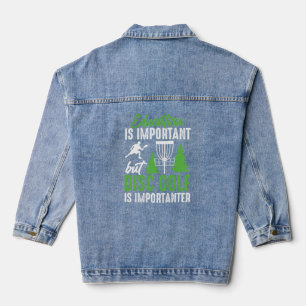 Disc Golf Importanter Golfspieler Golfer Sport Jeansjacke