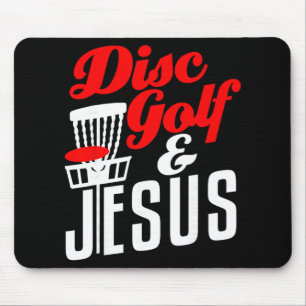 Disc Golf Jesus Christlich Lustiger Golfspieler Go Mousepad
