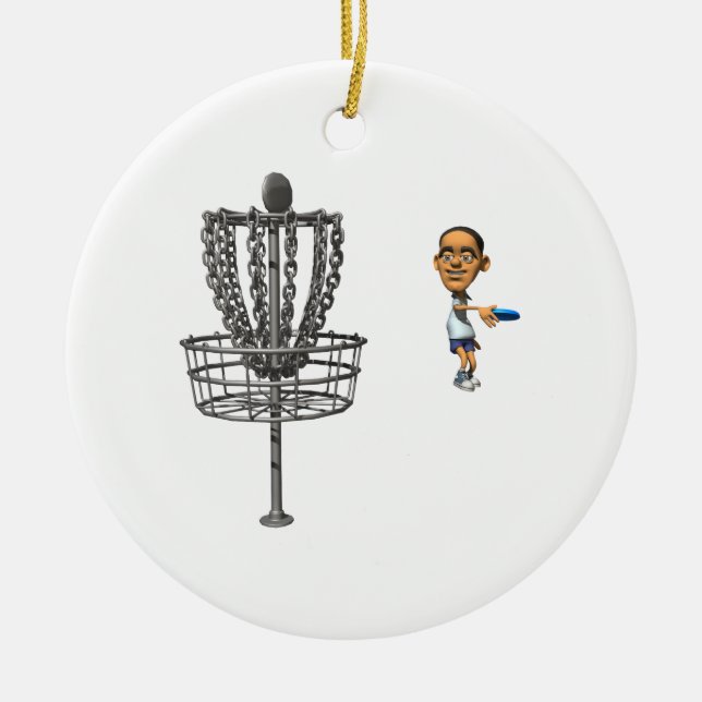 Disc-Golf Keramik Ornament (Vorne)