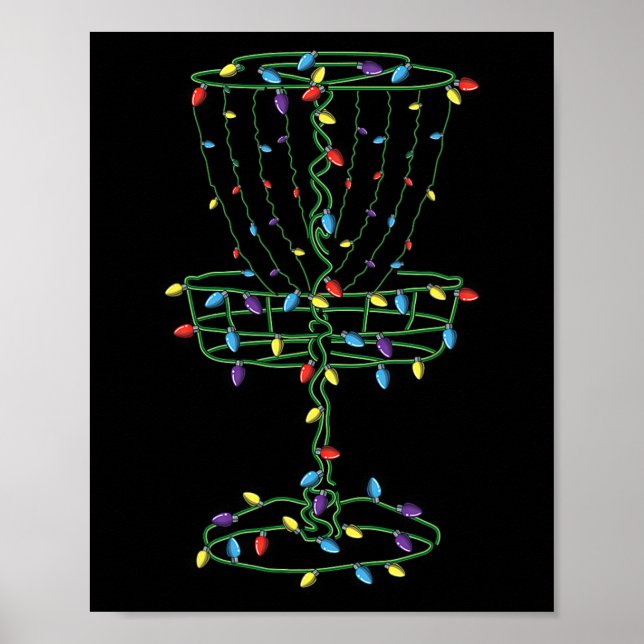 Disc Golf Korb Cooler Disc Golf Frisbee Golfer Xma Poster (Vorne)