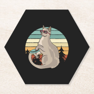 Disc Golf Korb Lustiges Katzen-Geschenk Spieler Untersetzer