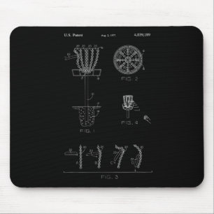 Disc Golf Korb Ziel Patentdesign - Frolf Mousepad