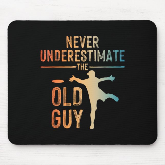 Disc Golf Kunst für Männer Opa Disc Golfer Disc Go Mousepad (Vorne)