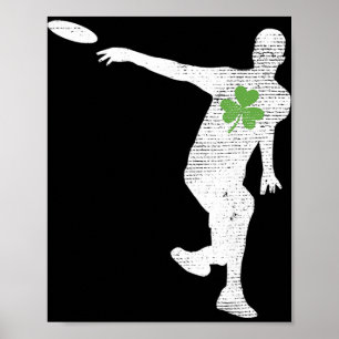 Disc Golf Liebhaber Grüne Kleeblatt St Patricks D Poster
