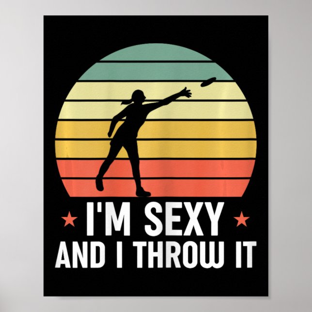 Disc Golf Lustiger Disc Golfer Ich bin Y und werfe Poster (Vorne)