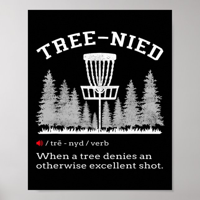 Disc Golf - Lustiger dummer Baum Baum-lich Iv  Poster (Vorne)