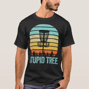 Disc Golf Lustiger Dummer Baum Retro Disc Golf Ges T-Shirt