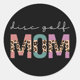 Disc Golf Mom Funny Golf Golfing Lovers Gift Mom L Runder Aufkleber